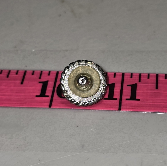 Silver Tone Trim Faux Pearl Centre Post Earrings 14 - Picture 3 of 3